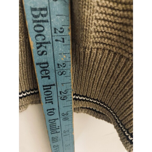 Fairway Outfitters Golf Sweater Men L Brown Textured Checks Golf Club Graphics - Picture 9 of 16